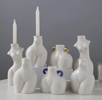 Ceramic Body Shape Candle Holders