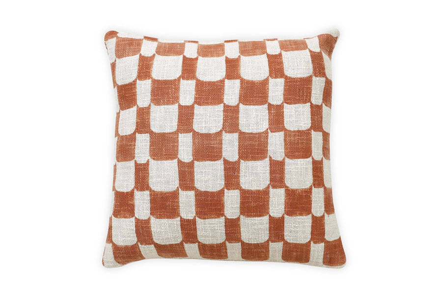 Checkered Block Throw Pillow