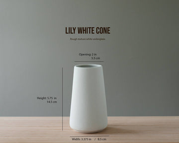 Minimalist Textured Scandinavian Cone Vase