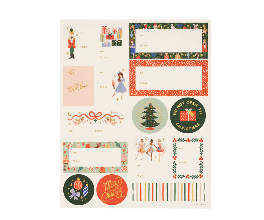 Pack of 3 Holiday Stickers & Labels