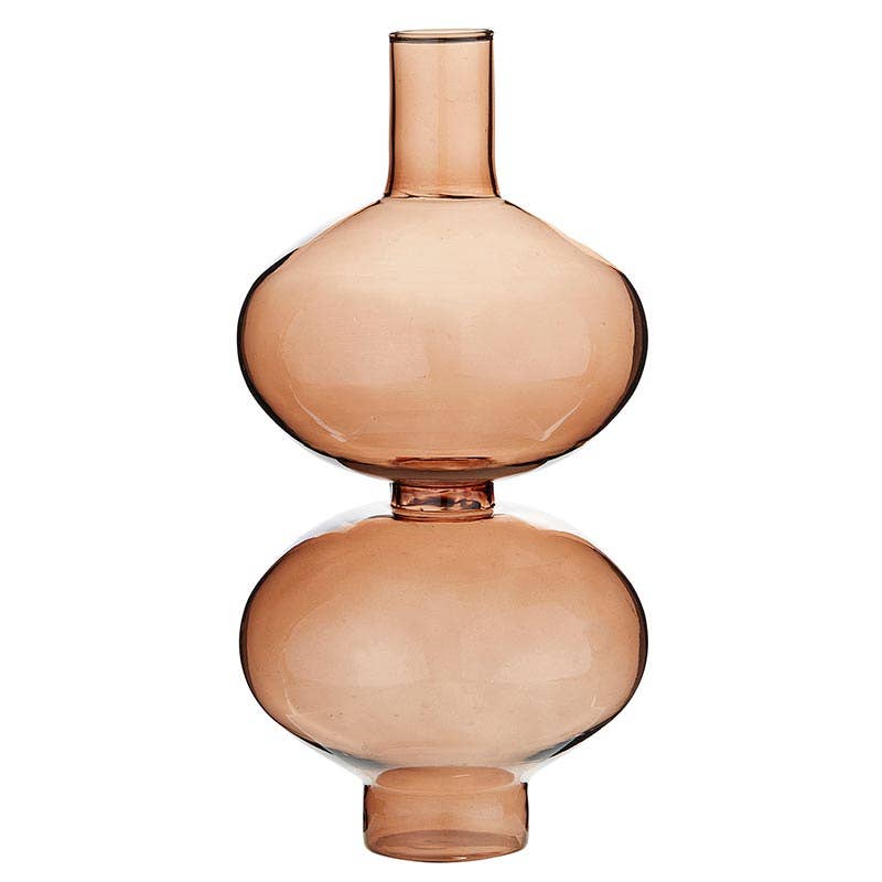 Mocha Glass  Bubble Vase